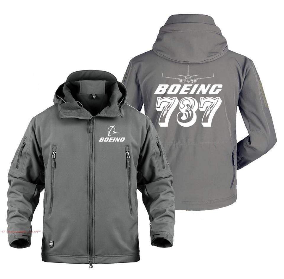 AIRPLANE LOVER Military Fleece Gray / S Boeing 737