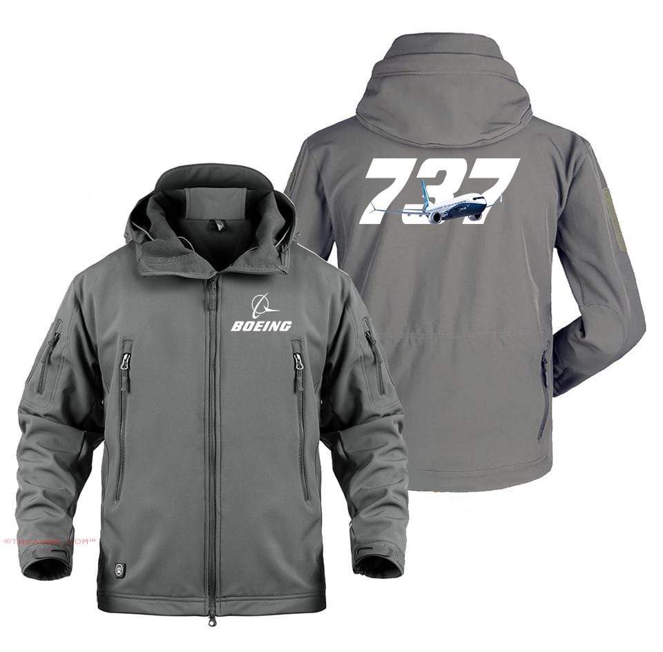 AIRPLANE LOVER Military Fleece Gray / S Boeing 737