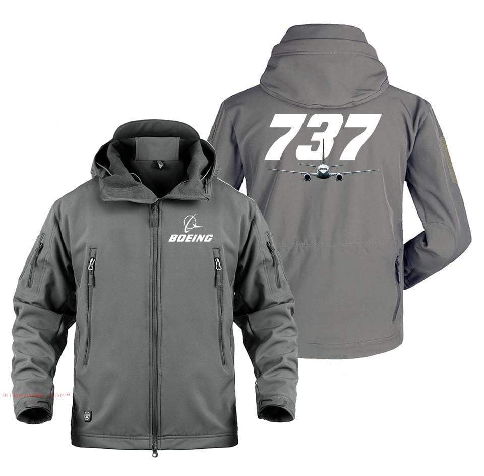 AIRPLANE LOVER Military Fleece Gray / S Boeing 737