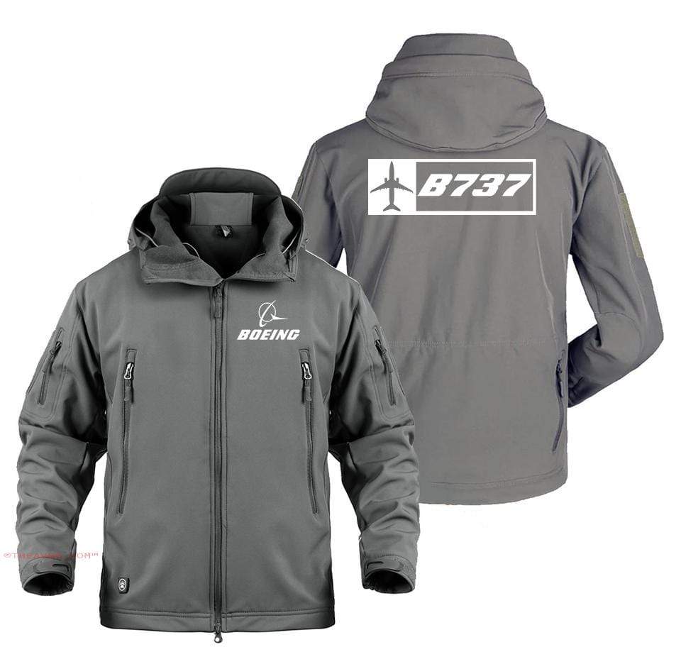 AIRPLANE LOVER Military Fleece Gray / S Boeing 737