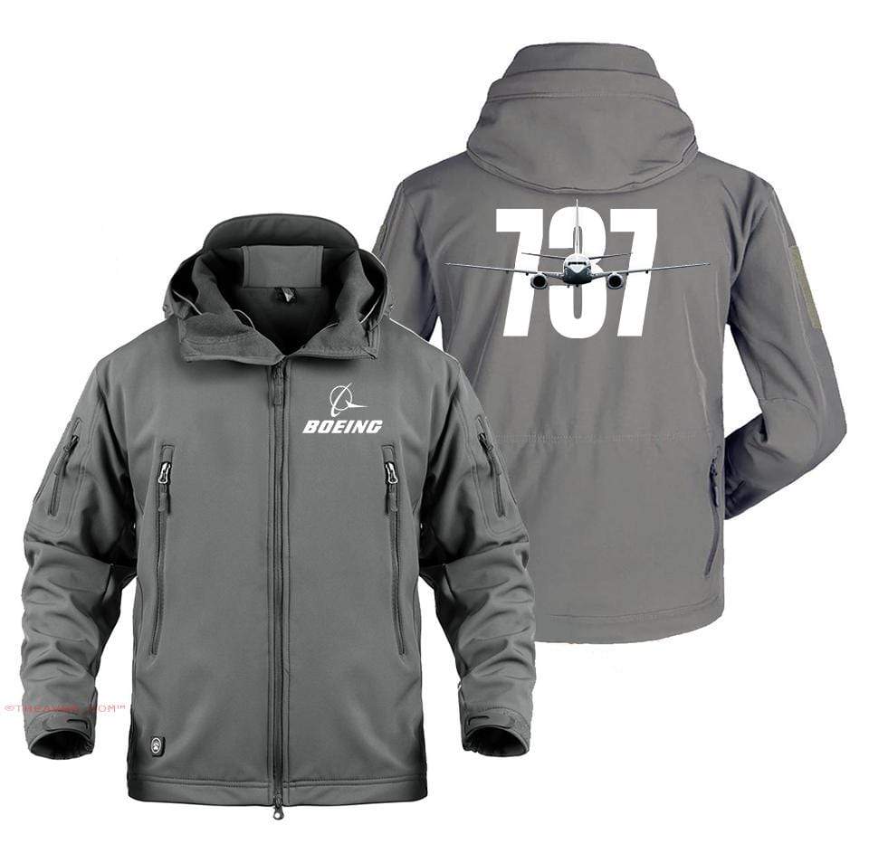 AIRPLANE LOVER Military Fleece Gray / S Boeing 737 Shadow Jacket