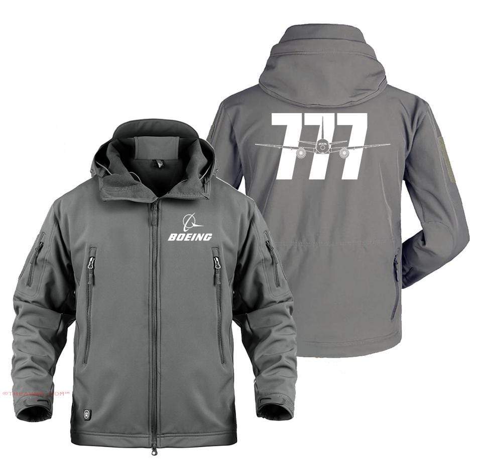 AIRPLANE LOVER Military Fleece Gray / S Boeing 777 Shadow