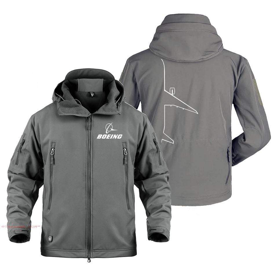 AIRPLANE LOVER Military Fleece Gray / S Boeing 777 Shadow