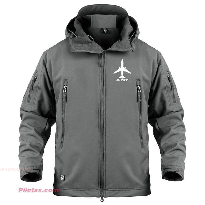 AIRPLANE LOVER Military Fleece Gray / S Boeing 787 Aircraft