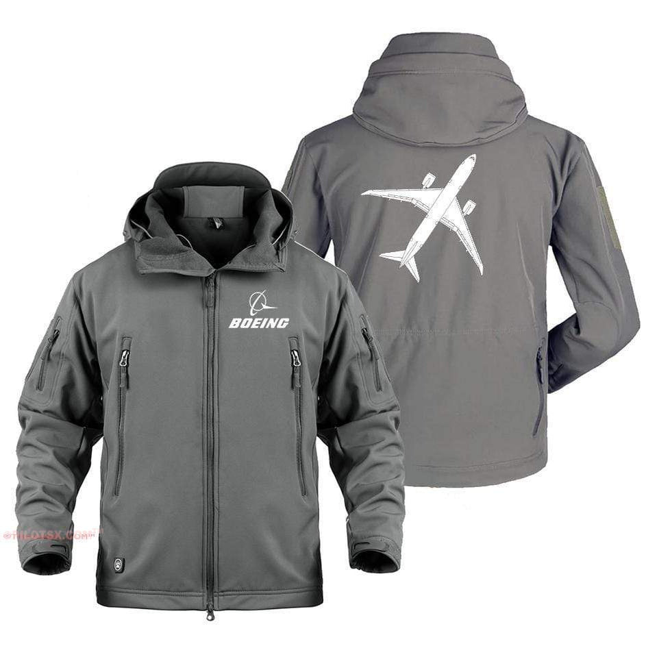 AIRPLANE LOVER Military Fleece Gray / S Boeing 787 Aircraft