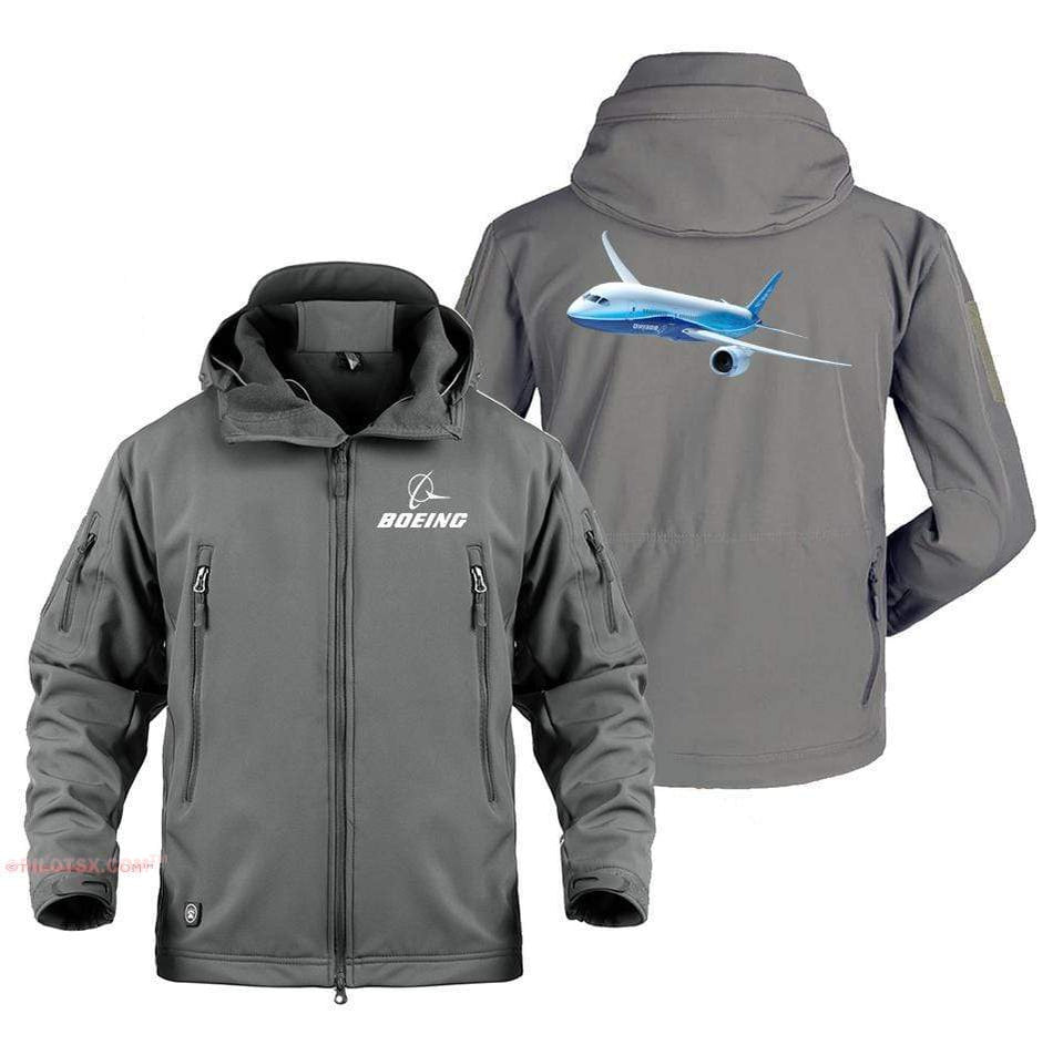 AIRPLANE LOVER Military Fleece Gray / S Boeing 787 Flying