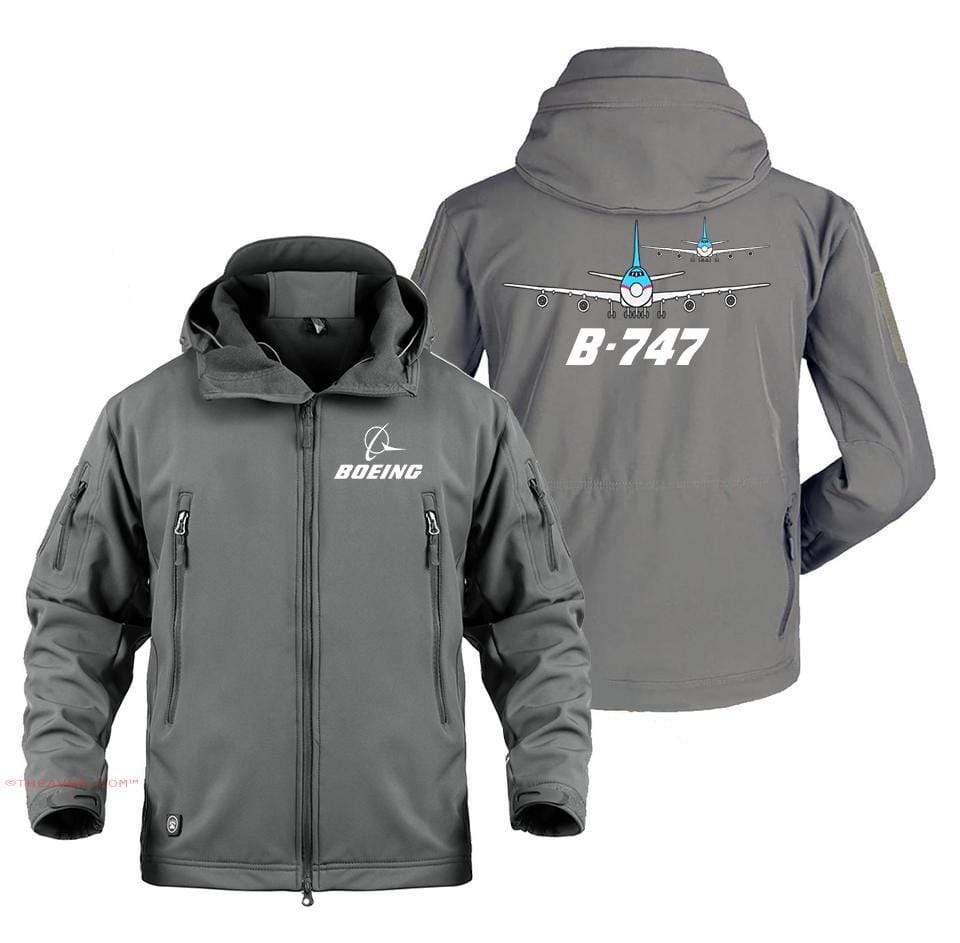 AIRPLANE LOVER Military Fleece Gray / S Boeing Two 747