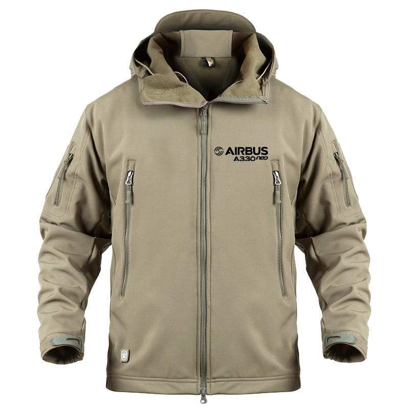 AIRPLANE LOVER Military Fleece Khaki / S Airbus A330 neo