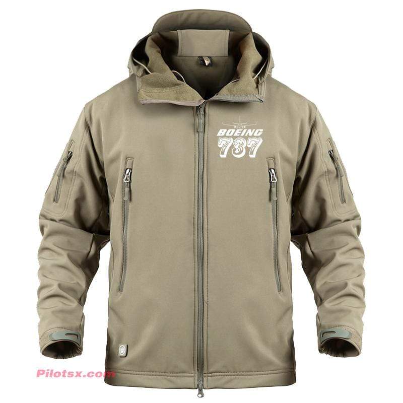 AIRPLANE LOVER Military Fleece Khaki / S Boeing 737