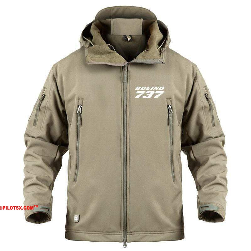 AIRPLANE LOVER Military Fleece Khaki / S Boeing 737 Jacket