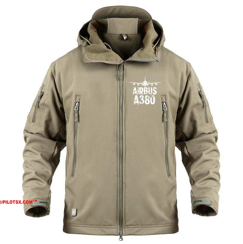 AIRPLANE LOVER Military Fleece Khaki / S New Airbus-A380