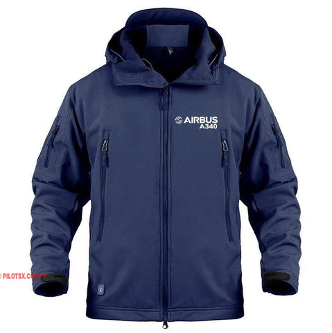 AIRPLANE LOVER Military Fleece Navy / S Airbus A340