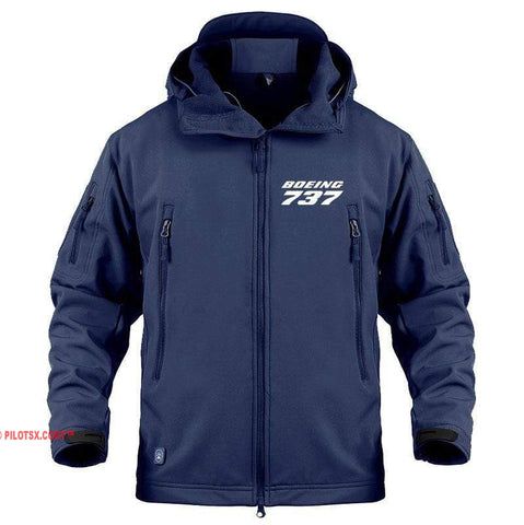 AIRPLANE LOVER Military Fleece Navy / S Boeing 737 Jacket