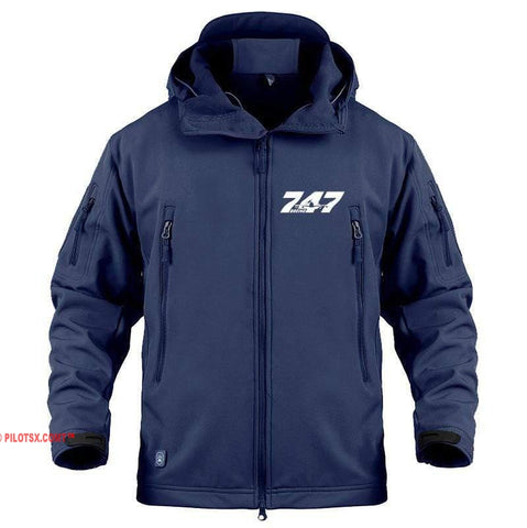 AIRPLANE LOVER Military Fleece Navy / S Boeing 747 Jacket