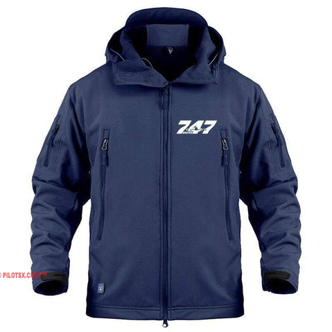 AIRPLANE LOVER Military Fleece Navy / S Boeing-747 Jacket