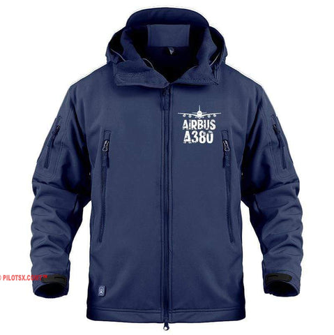 AIRPLANE LOVER Military Fleece Navy / S New Airbus-A380