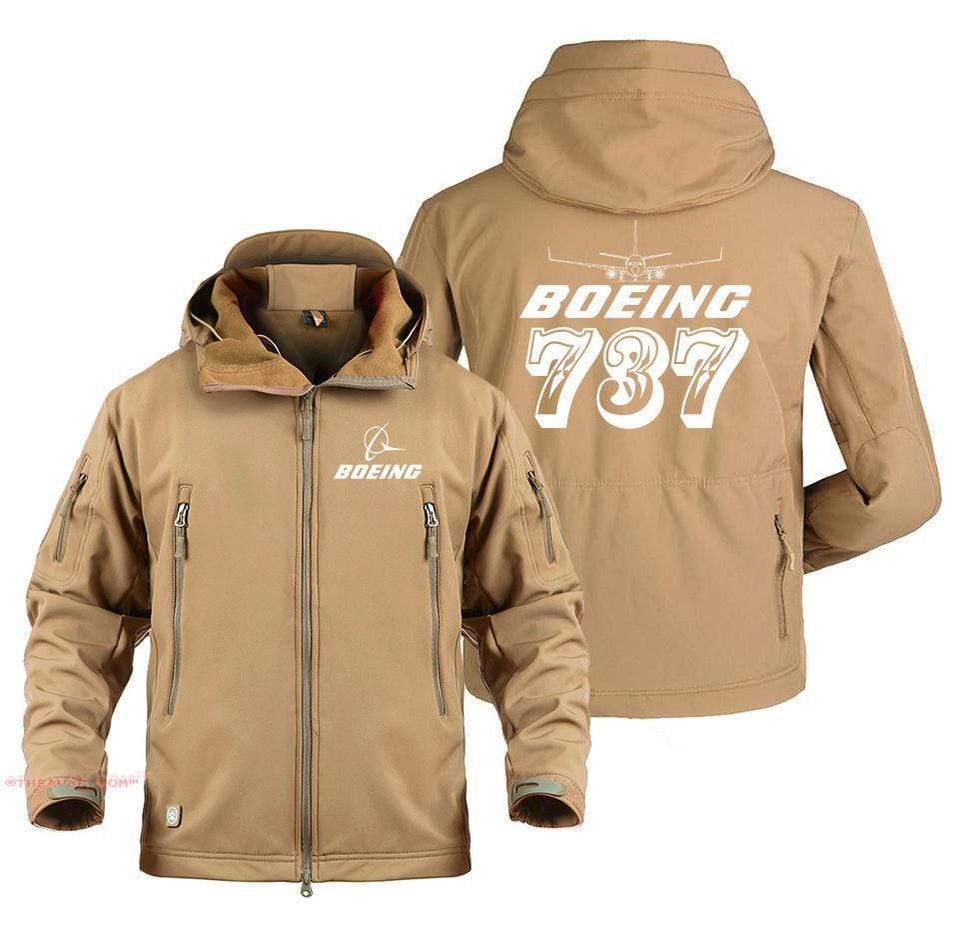 AIRPLANE LOVER Military Fleece Sand / S Boeing 737