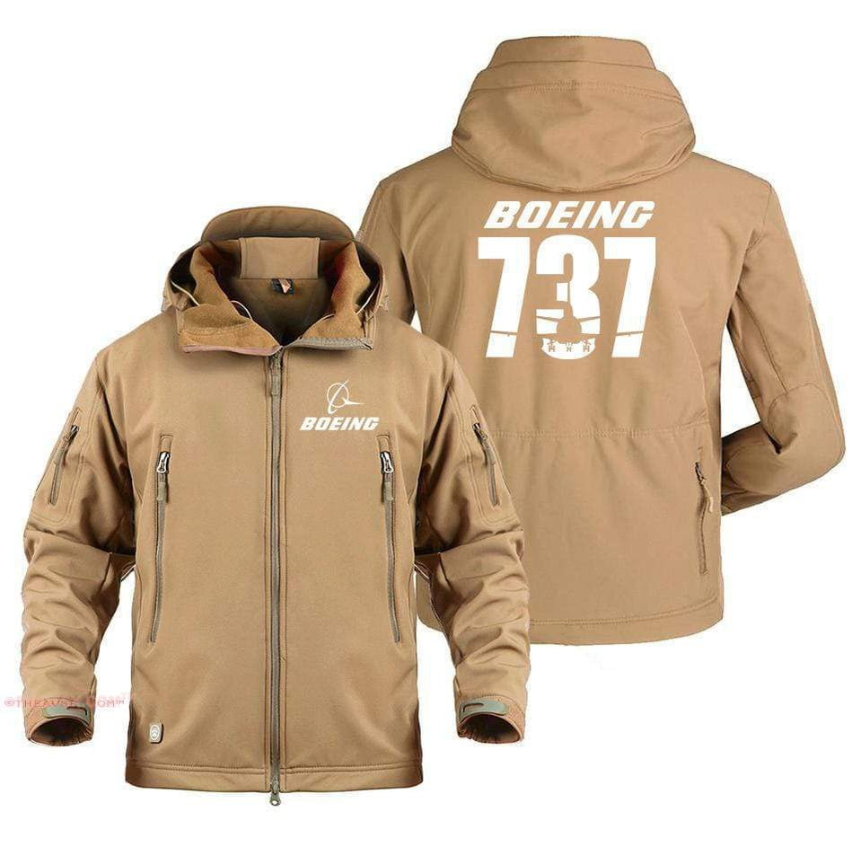 AIRPLANE LOVER Military Fleece Sand / S Boeing 737 Shadow