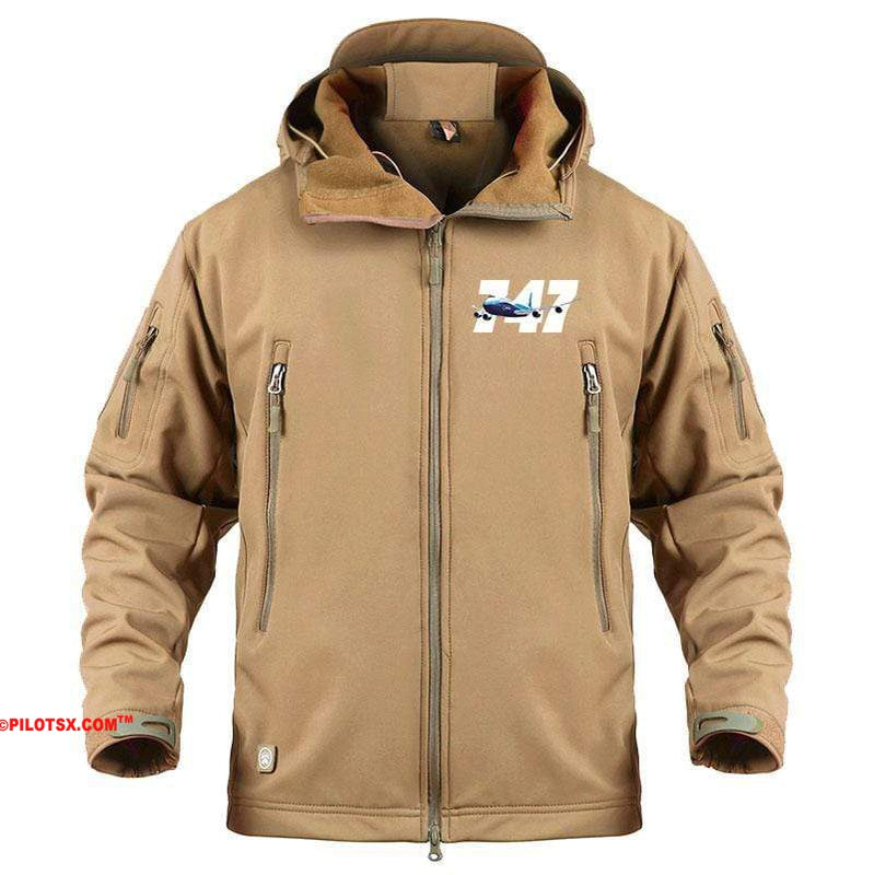 AIRPLANE LOVER Military Fleece Sand / S Boeing 747