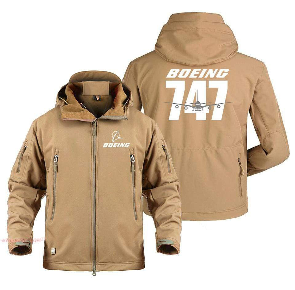 AIRPLANE LOVER Military Fleece Sand / S Boeing 747