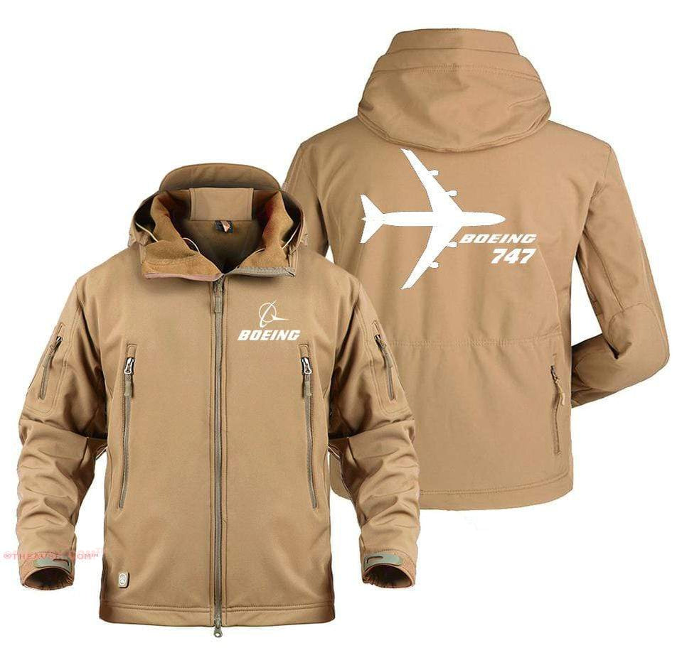 AIRPLANE LOVER Military Fleece Sand / S Boeing 747