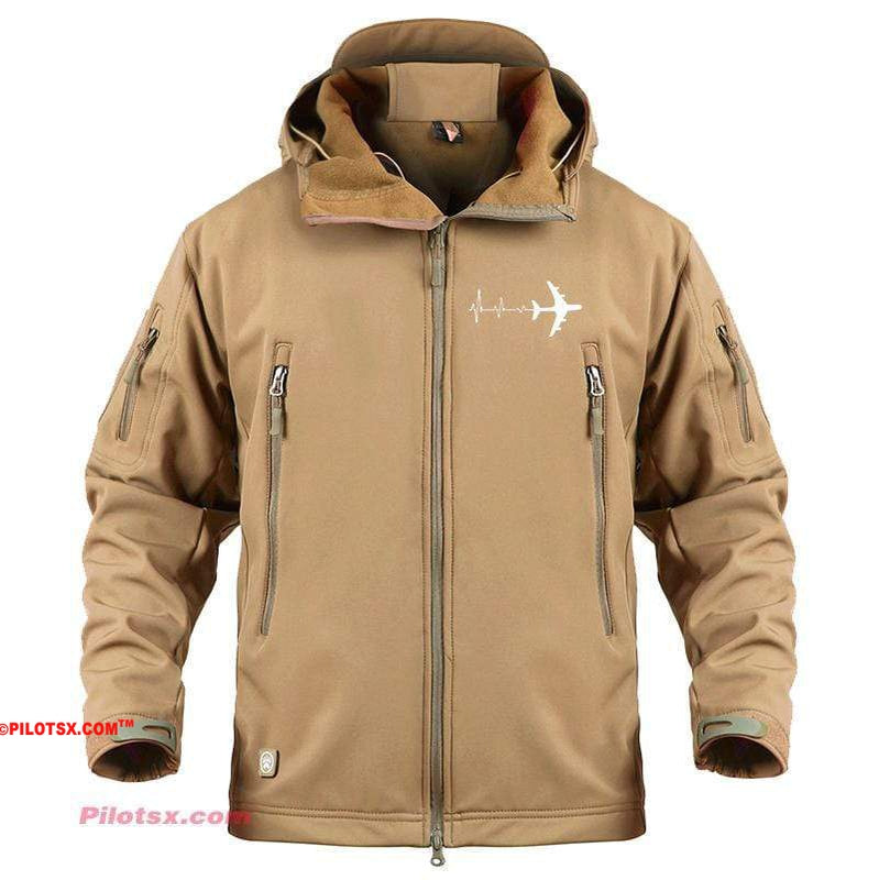 AIRPLANE LOVER Military Fleece Sand / S Boeing Heartbeat