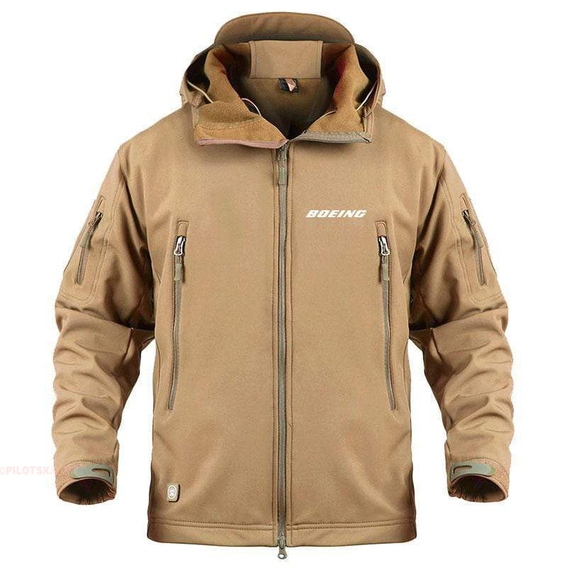 AIRPLANE LOVER Military Fleece Sand / S Boeing- Jacket