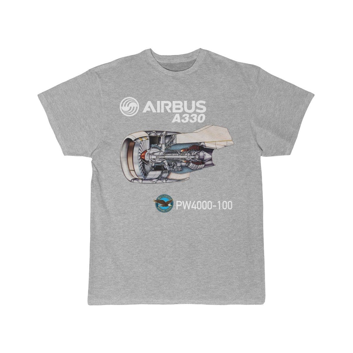 Airplane T-Shirt Athletic Heather / S Airbus A330 T-shirts