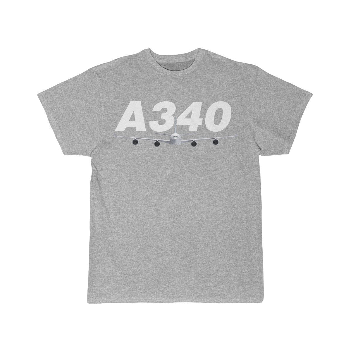 Airplane T-Shirt Athletic Heather / S Airbus A340 T-shirts