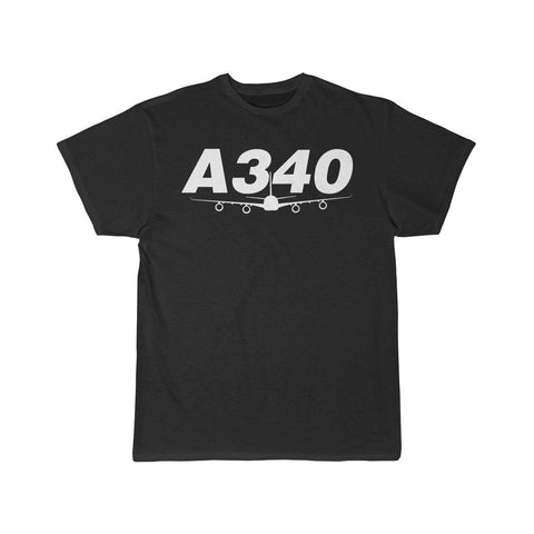 Airplane T-Shirt Black / L Airbus A340 T-shirts