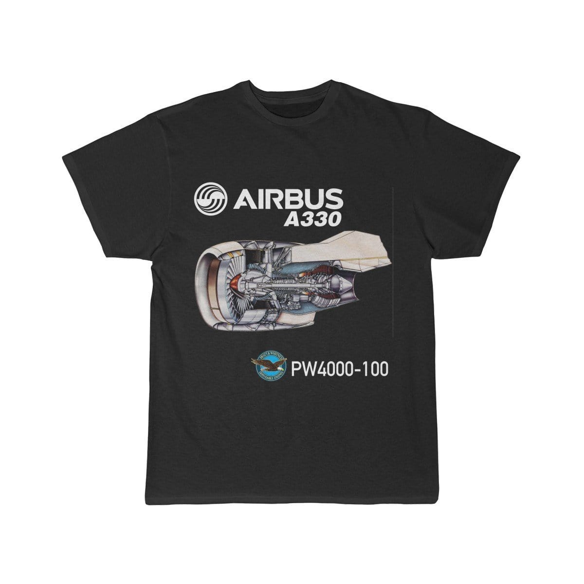 Airplane T-Shirt Black / S AIRBUS A330 T-shirts