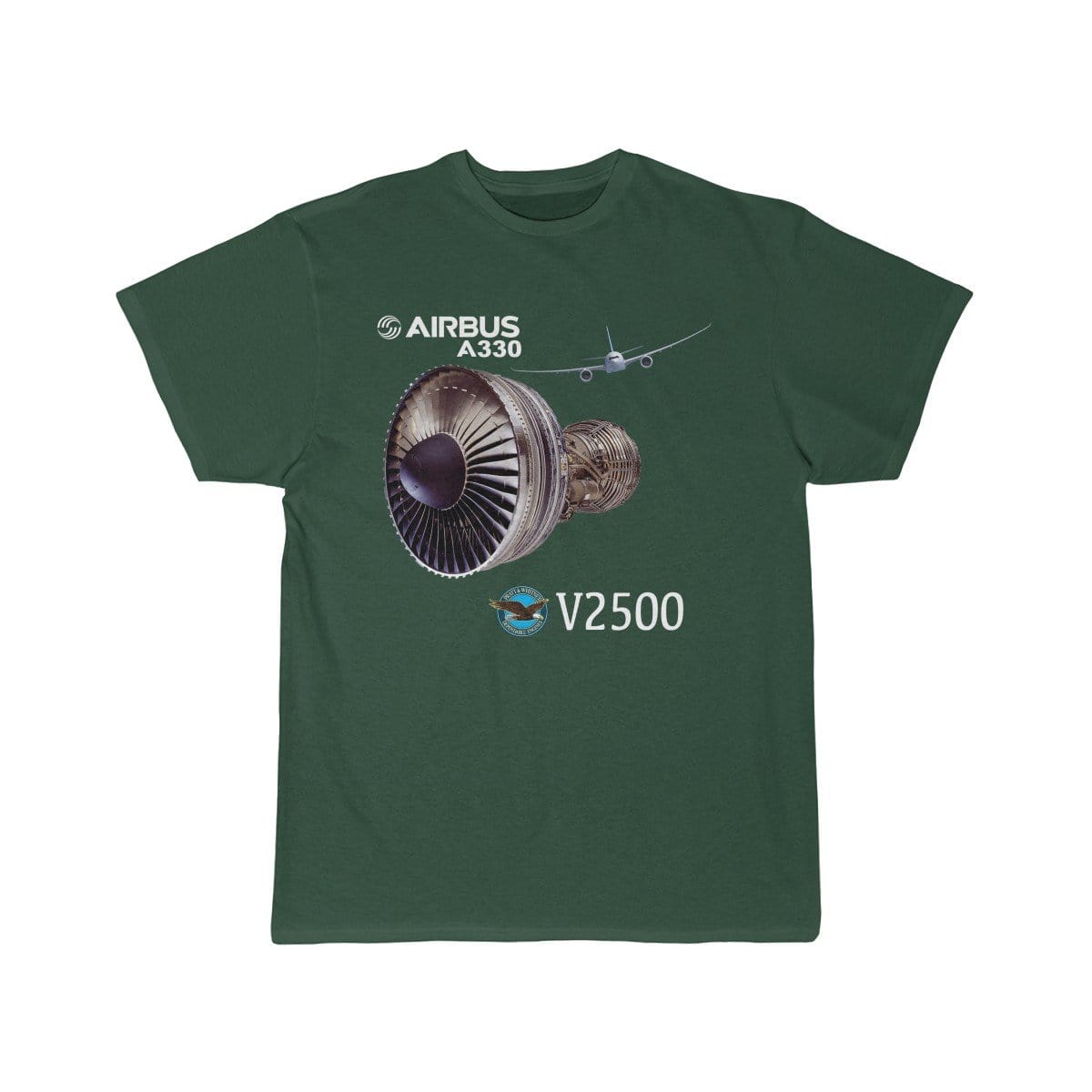 Airplane T-Shirt Forest / S Airbus A330 Engine T-shirts