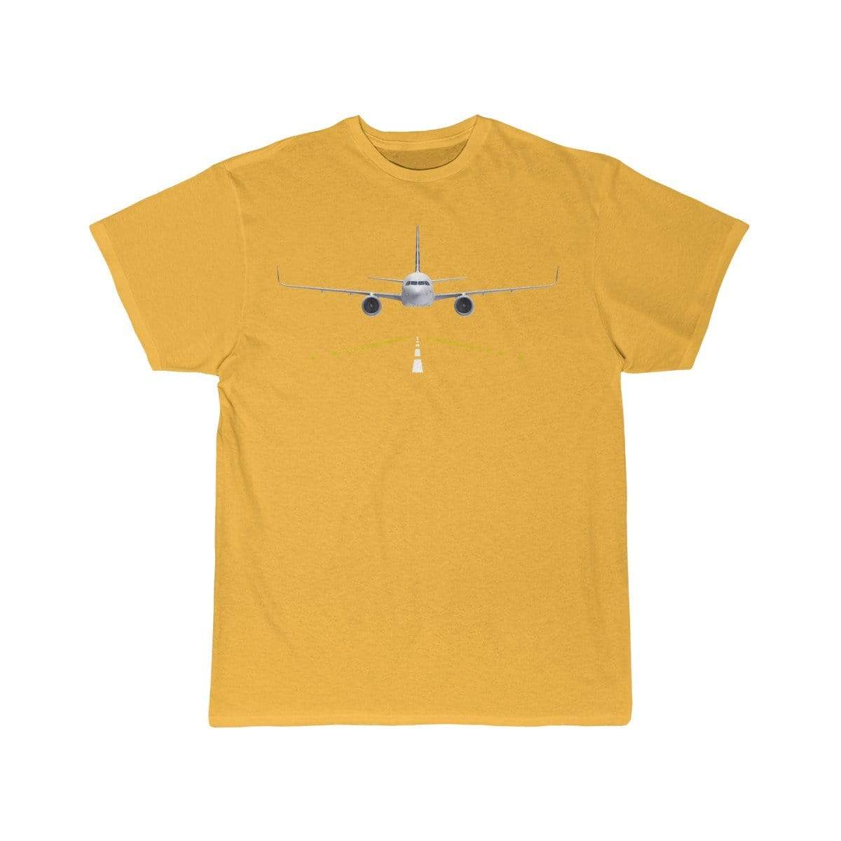 Airplane T-Shirt Gold / S A330 runway T-shirts