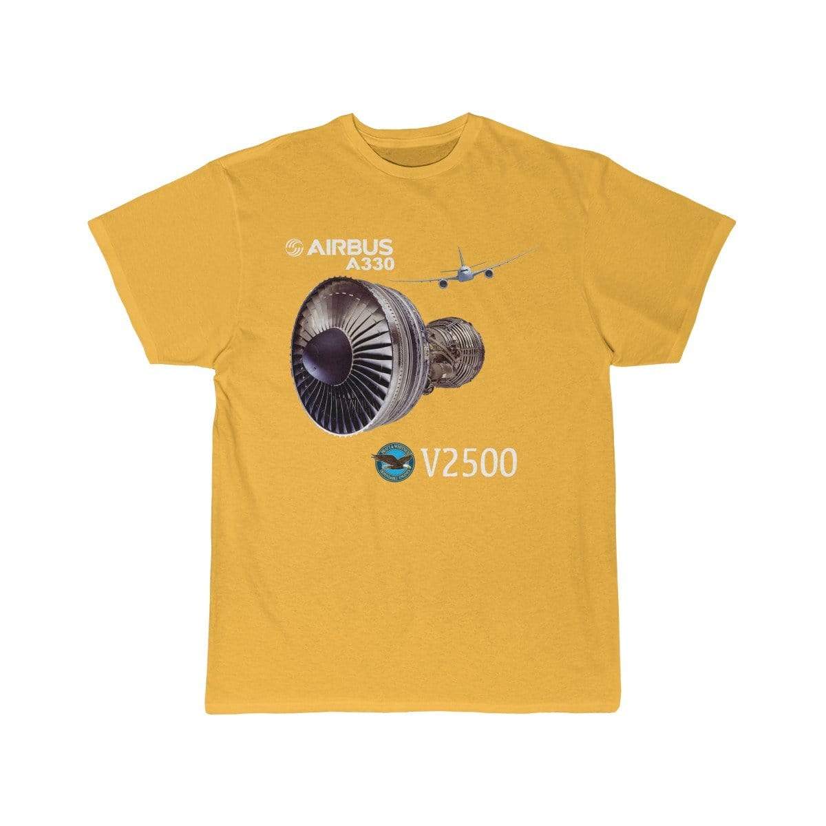 Airplane T-Shirt Gold / S Airbus A330 Engine T-shirts