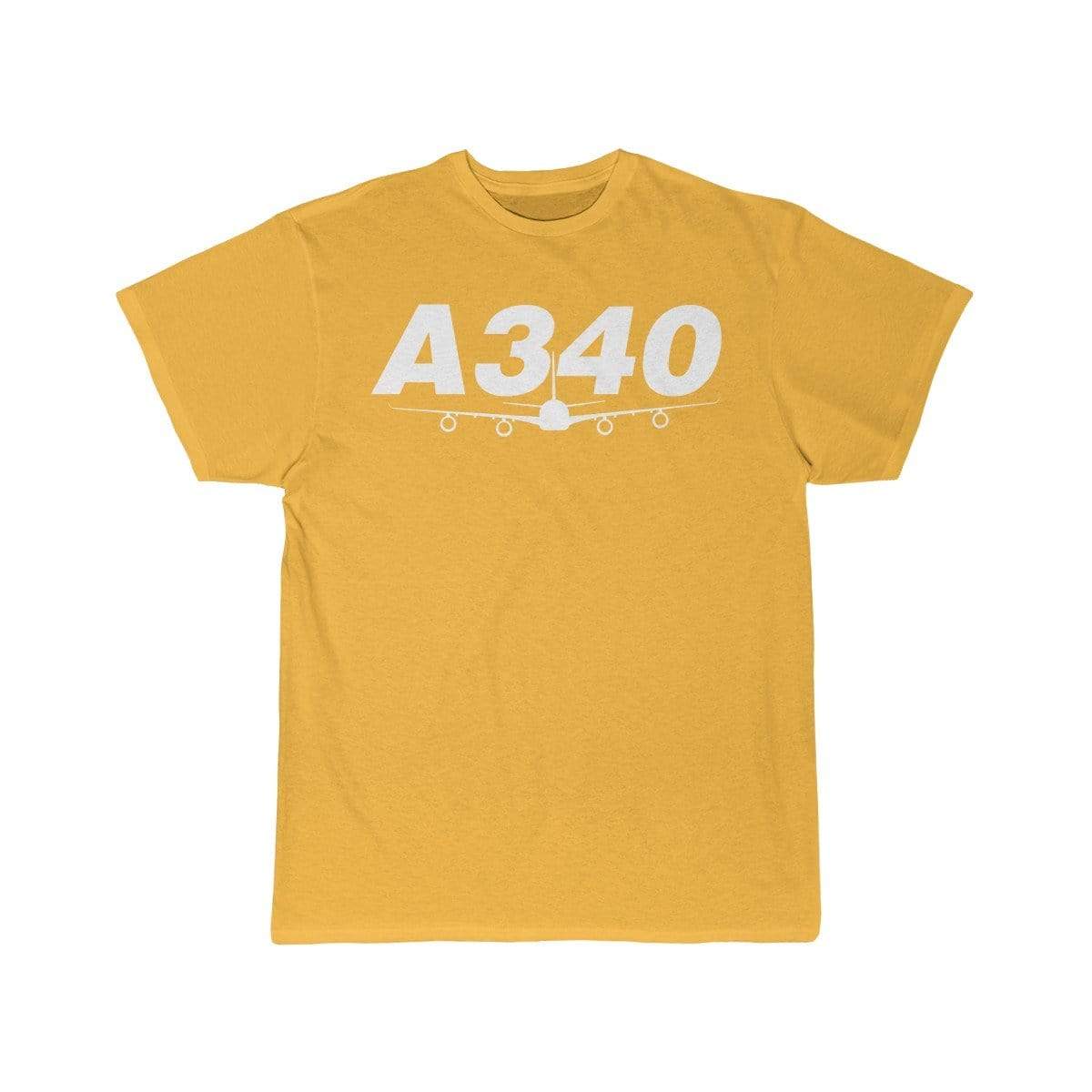 Airplane T-Shirt Gold / S Airbus A340 T-shirts