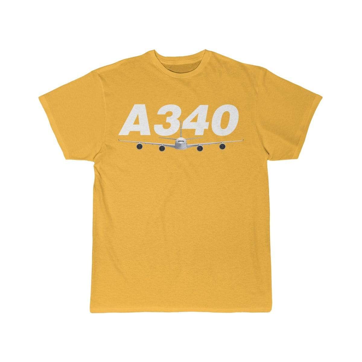 Airplane T-Shirt Gold / S Airbus A340 T-shirts