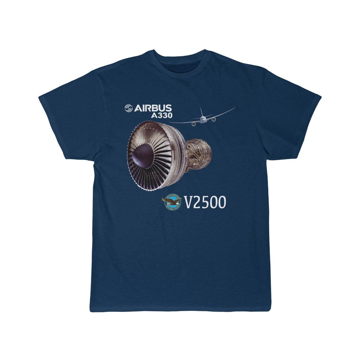 Airplane T-Shirt Navy / S Airbus A330 Engine T-shirts