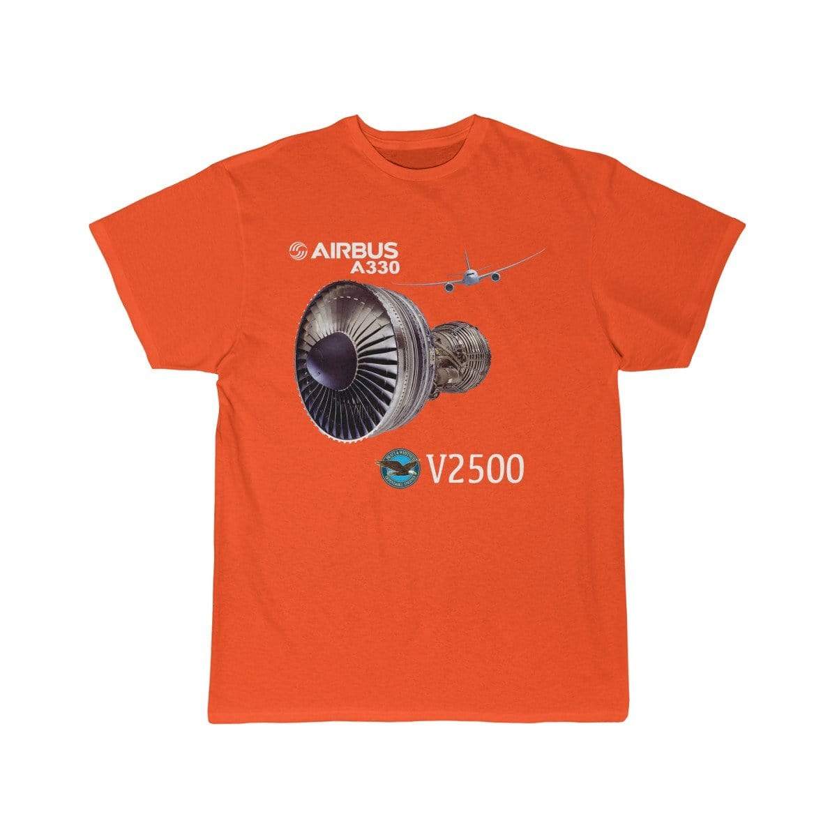 Airplane T-Shirt Orange / S Airbus A330 Engine T-shirts