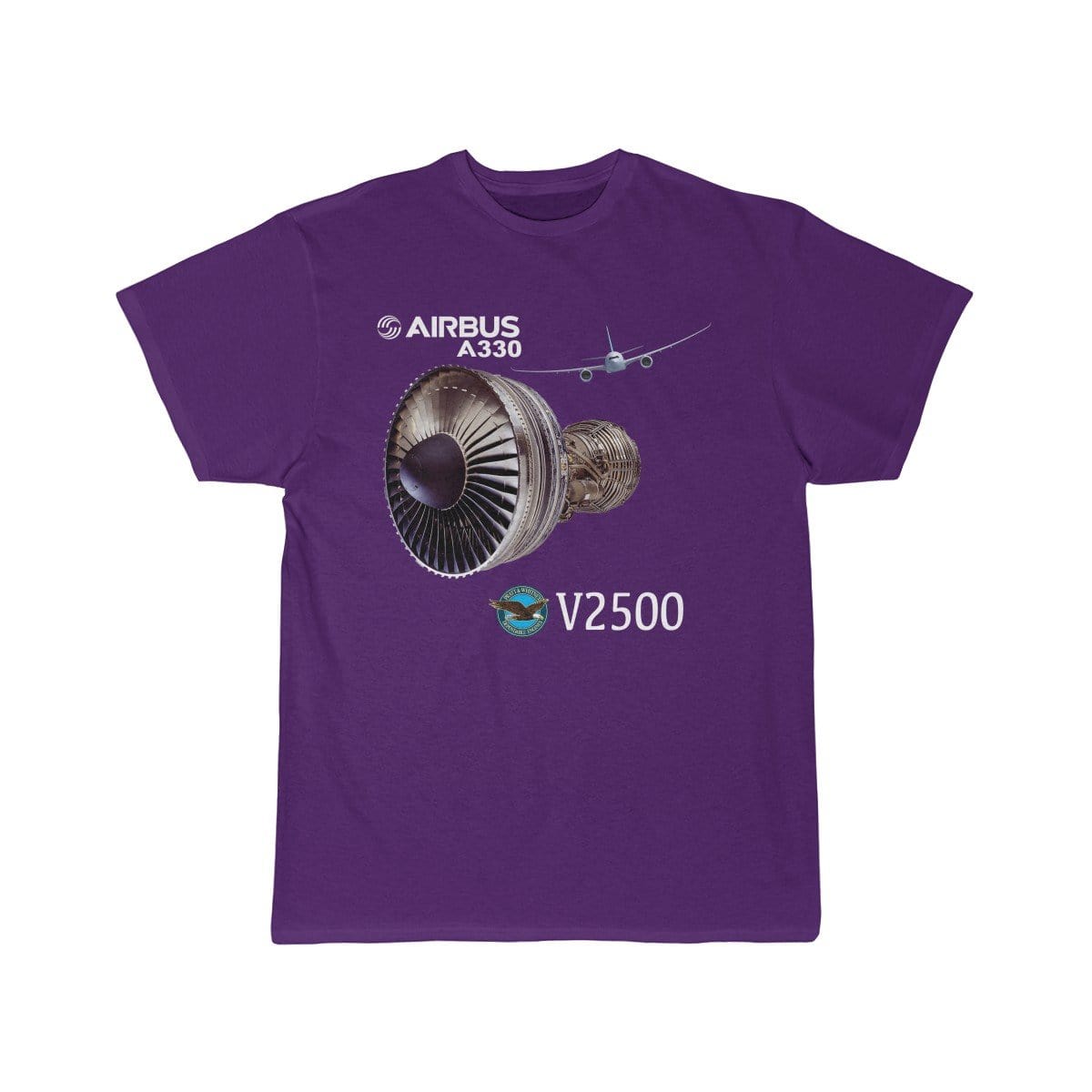 Airplane T-Shirt Purple / S Airbus A330 Engine T-shirts