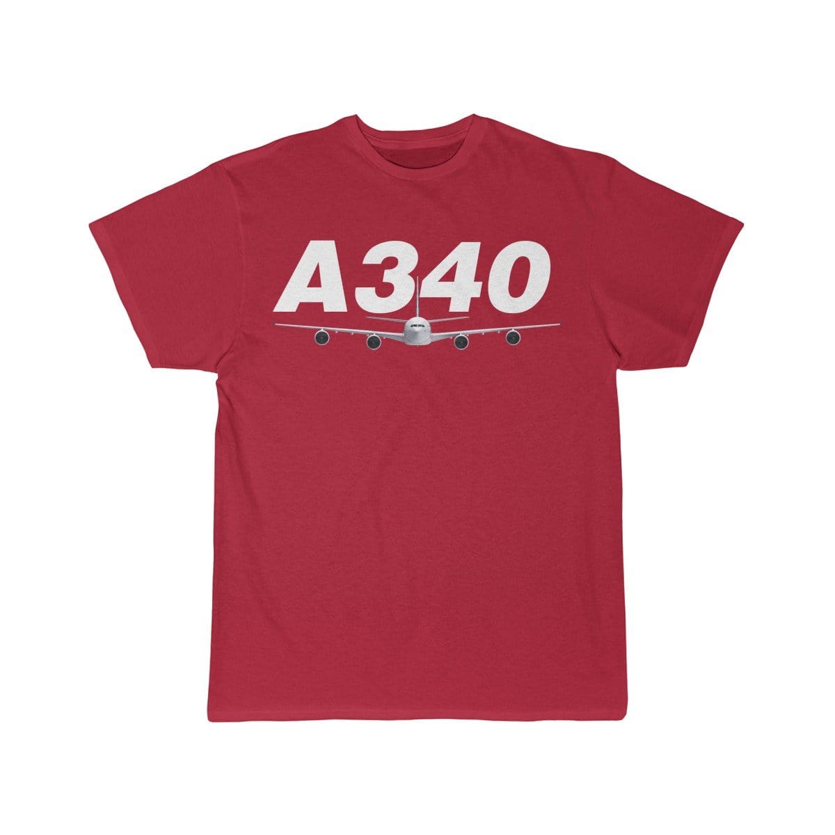 Airplane T-Shirt Red / S Airbus A340 T-shirts