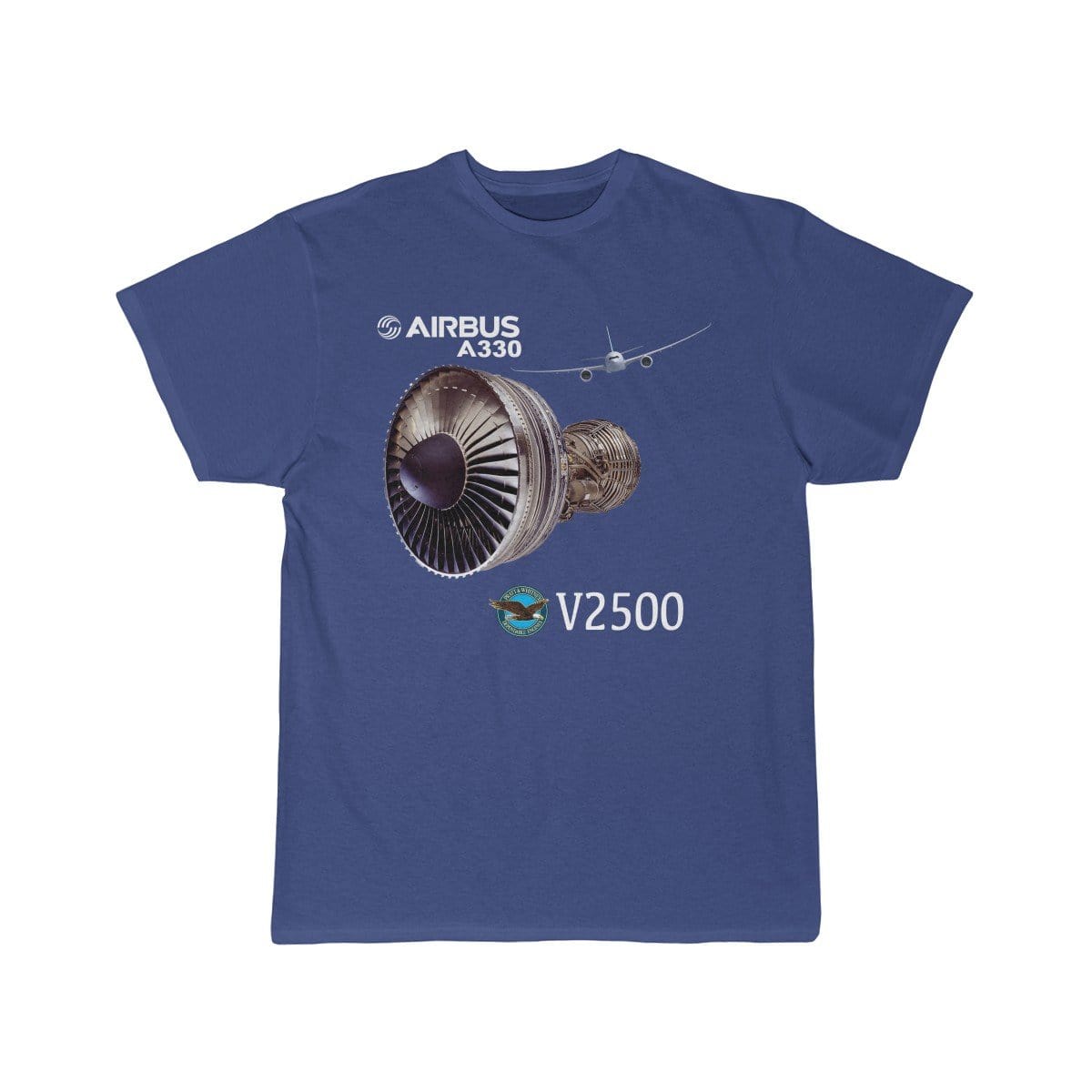 Airplane T-Shirt Royal / S Airbus A330 Engine T-shirts