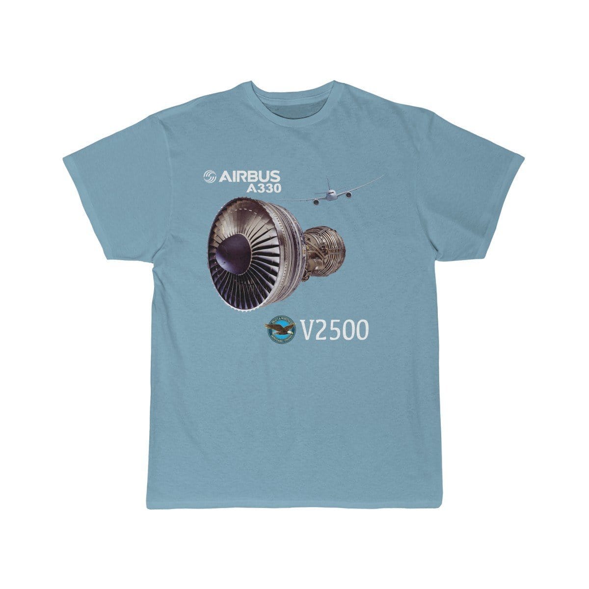 Airplane T-Shirt Sky Blue / S Airbus A330 Engine T-shirts