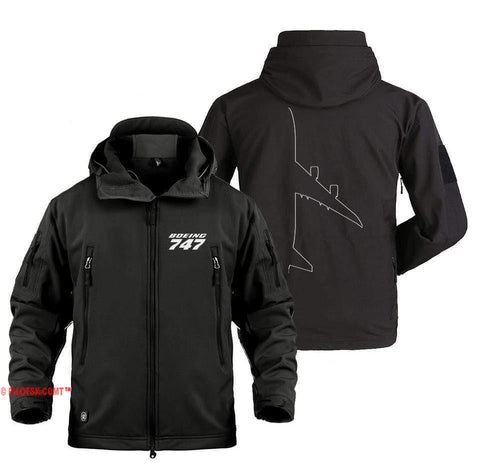 AIRZT Military Fleece Black / S BOEING 747 DESIGNED MILITARY JACKET