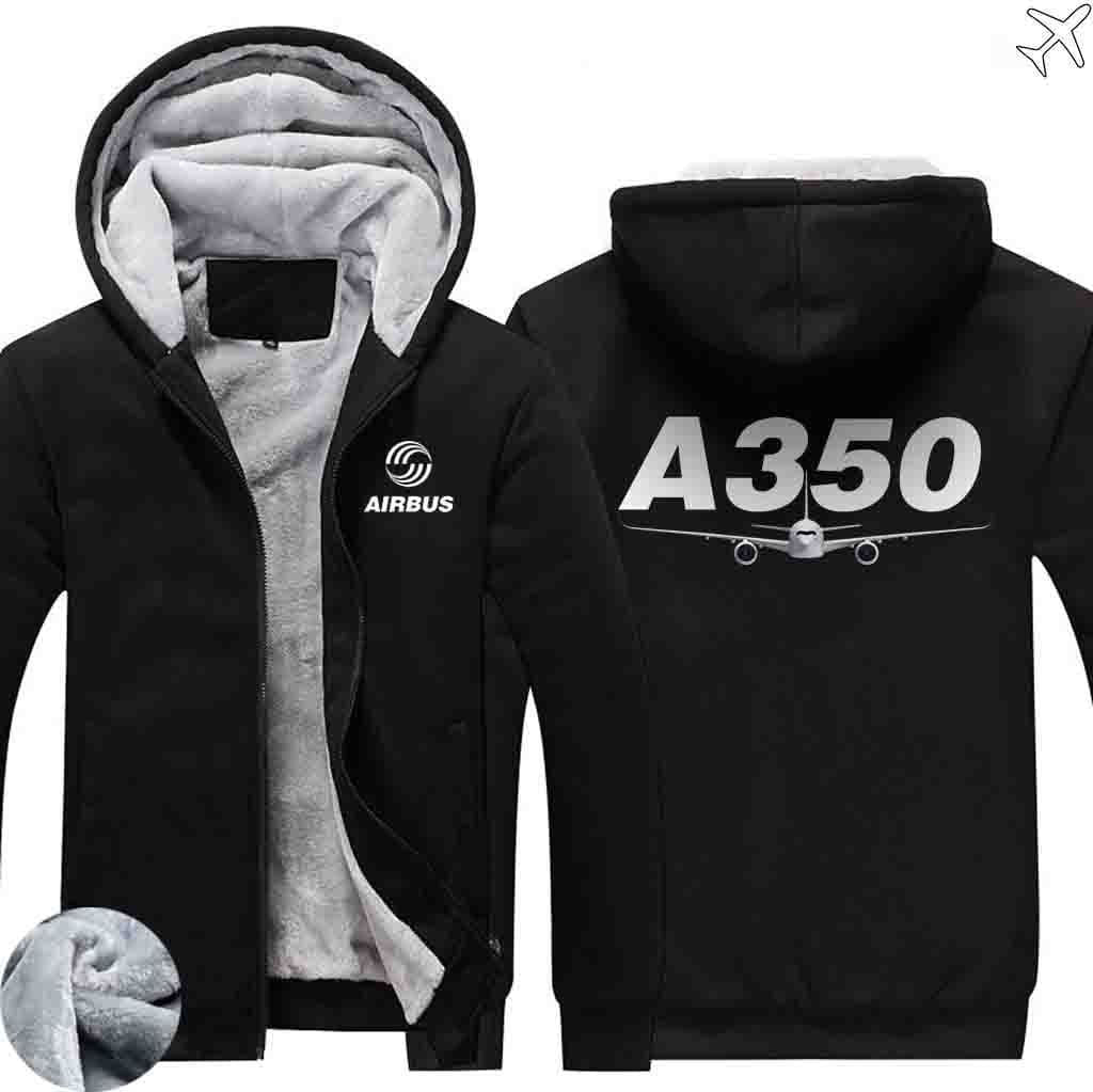 AIRZT sweatshirt Black / S Airbus A350 Zipper Sweaters