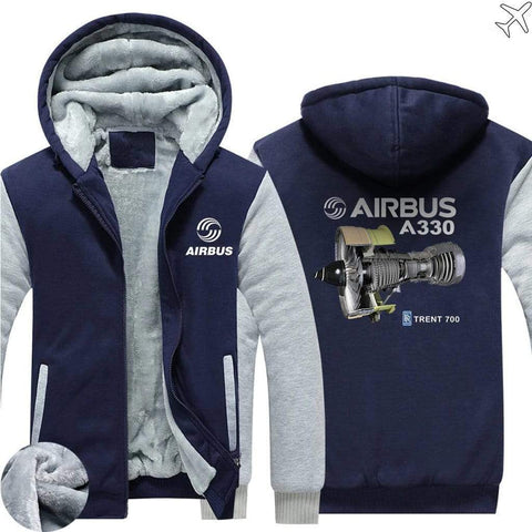 AIRZT sweatshirt Blue / S Airbus A330 Zipper Sweaters