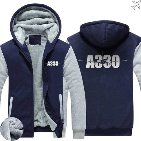 AIRZT sweatshirt Blue / S Airbus A330 Zipper Sweaters