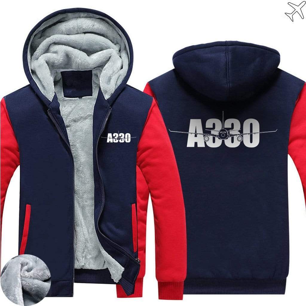 AIRZT sweatshirt Red / S Airbus A330 Zipper Sweaters