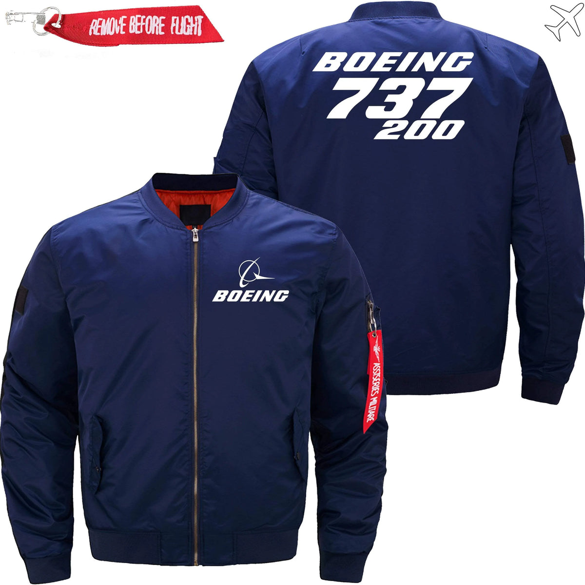 BOEING 737-200 ETET BOMBER JACKET FLIGHT JACKET AVIATOR JACKET