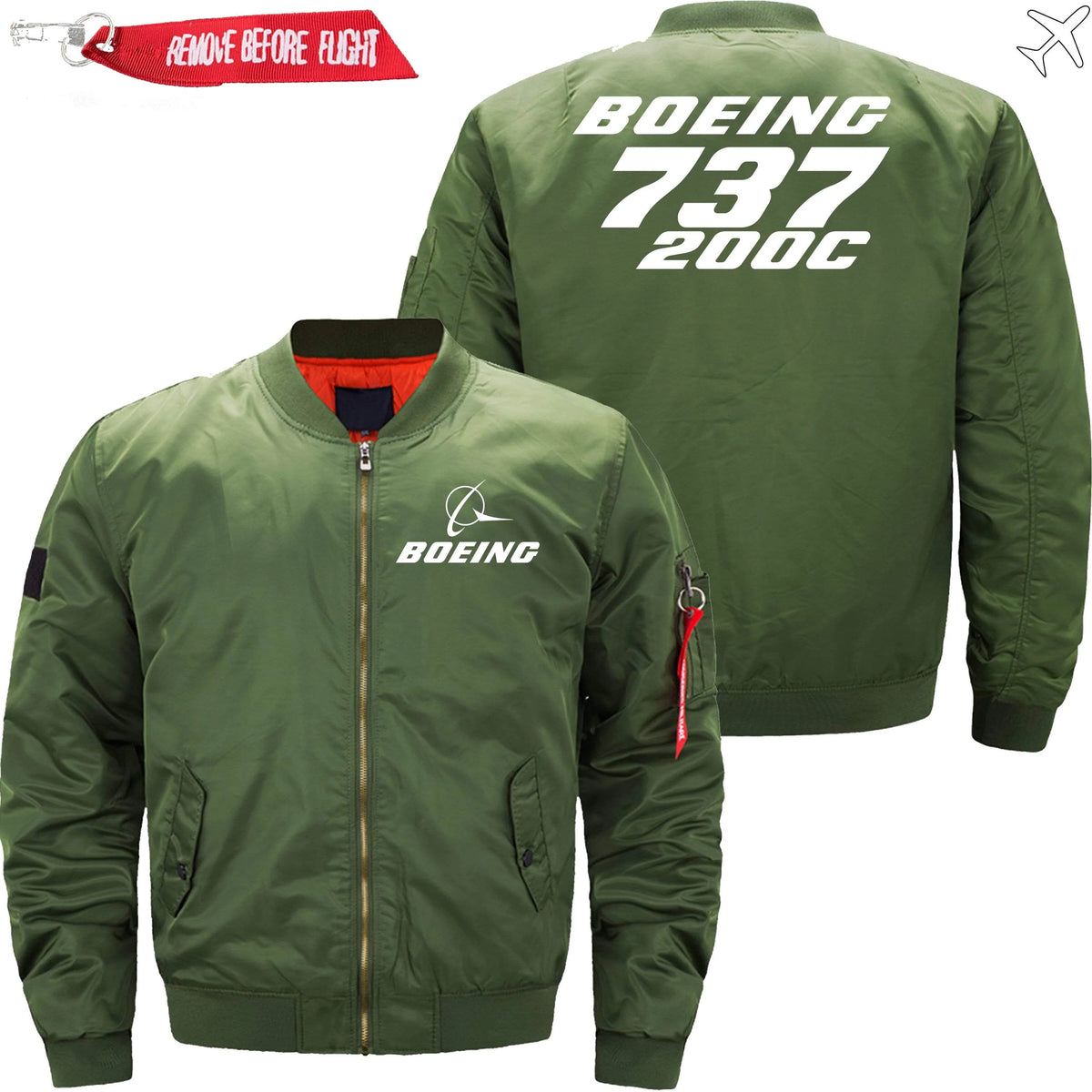 BOEING 737-200C ETET BOMBER JACKET FLIGHT JACKET AVIATOR JACKET