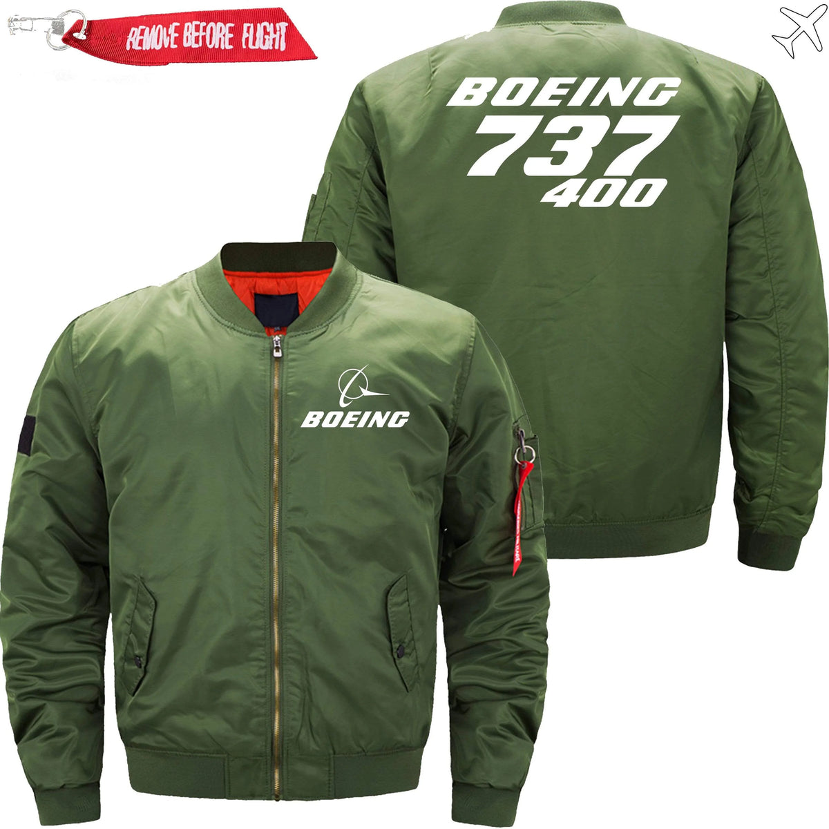 BOEING 737-400 ETET BOMBER JACKET FLIGHT JACKET AVIATOR JACKET